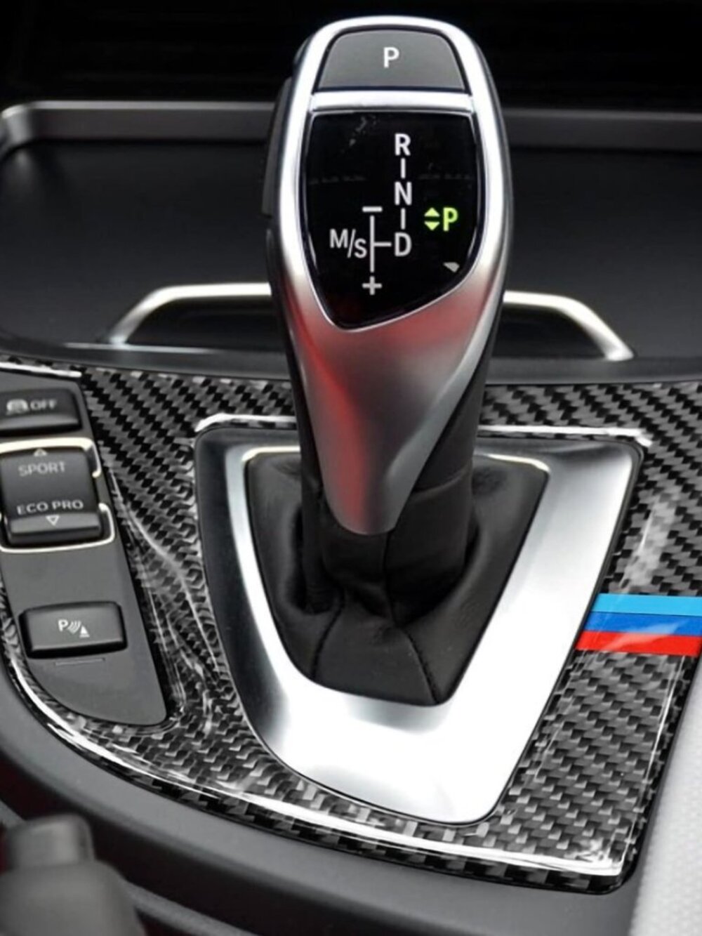 Car Gear Shift Panel Trim Carbon Fiber Decal Center Console Sticker fits for BMW - Picture 7 of 8